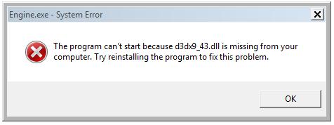 d3dx9,d3dx9_43.dll,d3dx9_43.dll下载,缺少d3dx9_43.dll